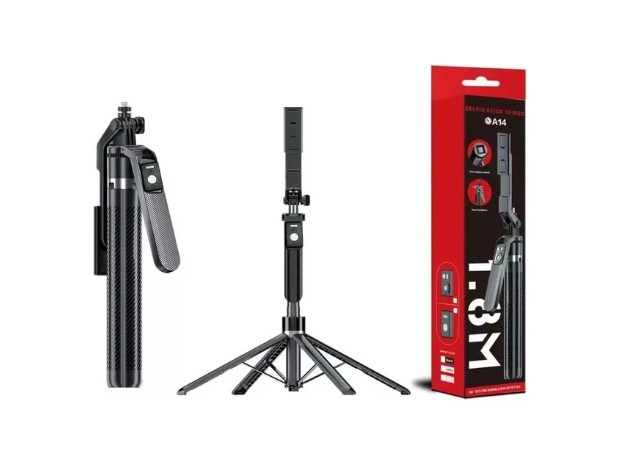 &uu TRIPODE CELULAR Y GOPRO METAL + BT 1,8MTS ZJ-A414